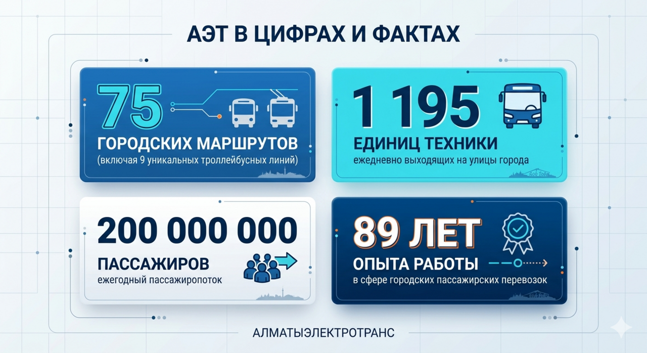 «Алматыэлектрокөлік» сандармен